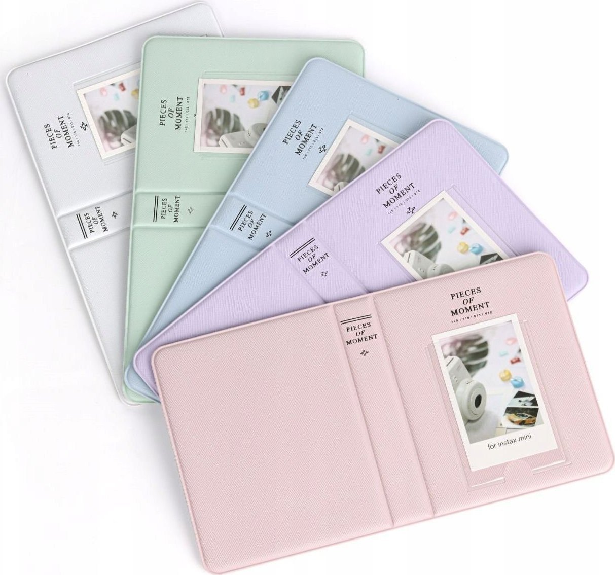 Album foto LoveInstant Photo Album, 64 foto, për Fujifilm Instax Mini, e bardhë pastel