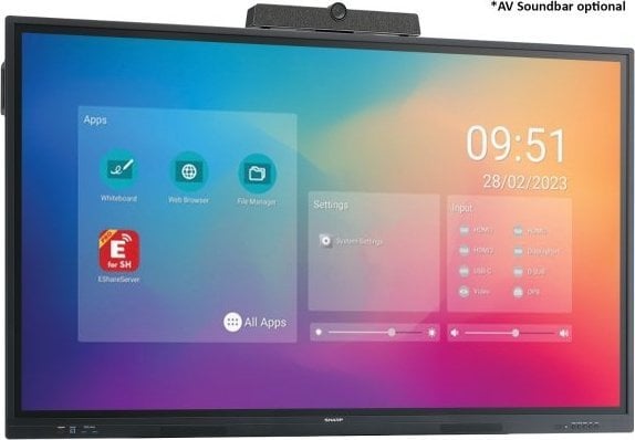 Ekran interaktiv Sharp PN-LC862, 86", 4K Ultra HD, Wi-Fi, i zi