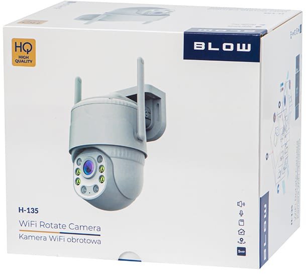 Kamerë IP WiFi V380PRO, 5MP, PTZ dhe detektim lëvizjeje, e bardhë