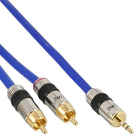 Kabllo InLine Jack 3.5mm - RCA, 20m, e kaltër