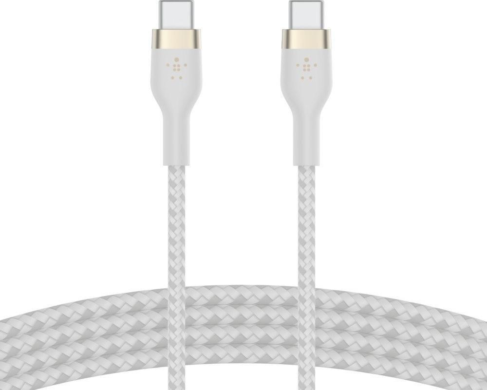 Kabllo Belkin USB-C në USB-C CAB011BT1MWH, 1 m, karikim i shpejtë, e bardhë
