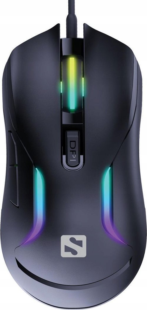 Maus gaming Sandberg LightFlow 6D, me kabllo, RGB, i zi