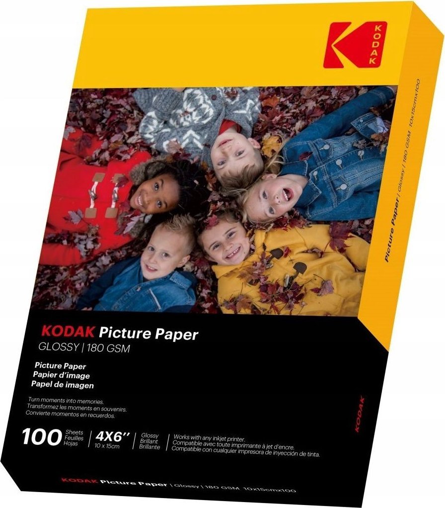 Фотографска хартија Kodak, A6 10x15 cm, сјајна, 180 g/m², 100 листови