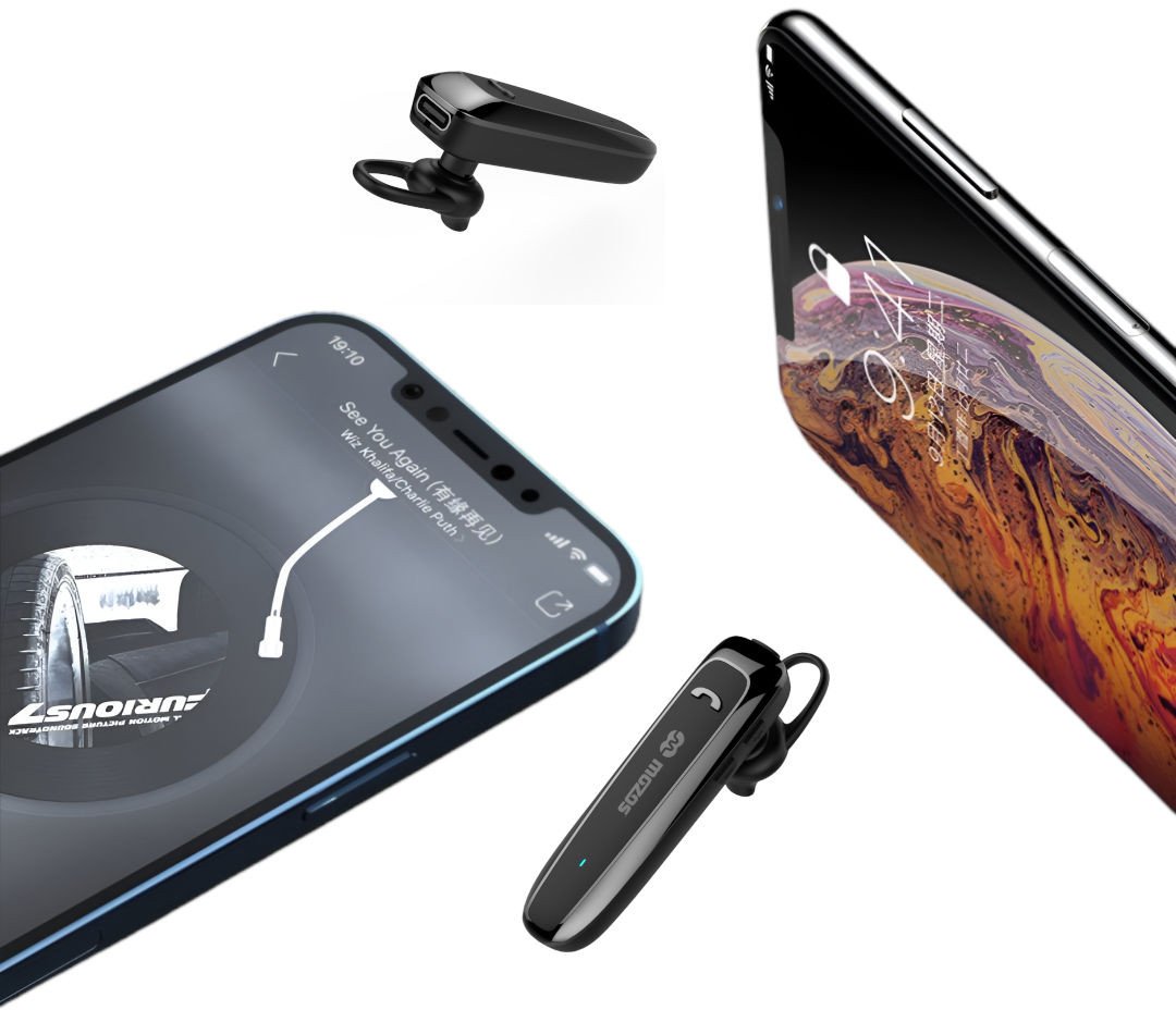 Kufje Bluetooth Mozos F8, për thirrje, BT 6.0, e zezë