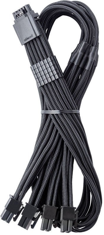 Kabllo furnizimi CableMod C Series Pro ModMesh 12V 2x6, 16 pin në 4x 8 pin, 60cm, e zezë