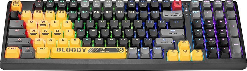 Tastierë mekanike A4TECH Bloody S98 Sports Lime, Bloody Red Plus switches, me drita, e gjelbër