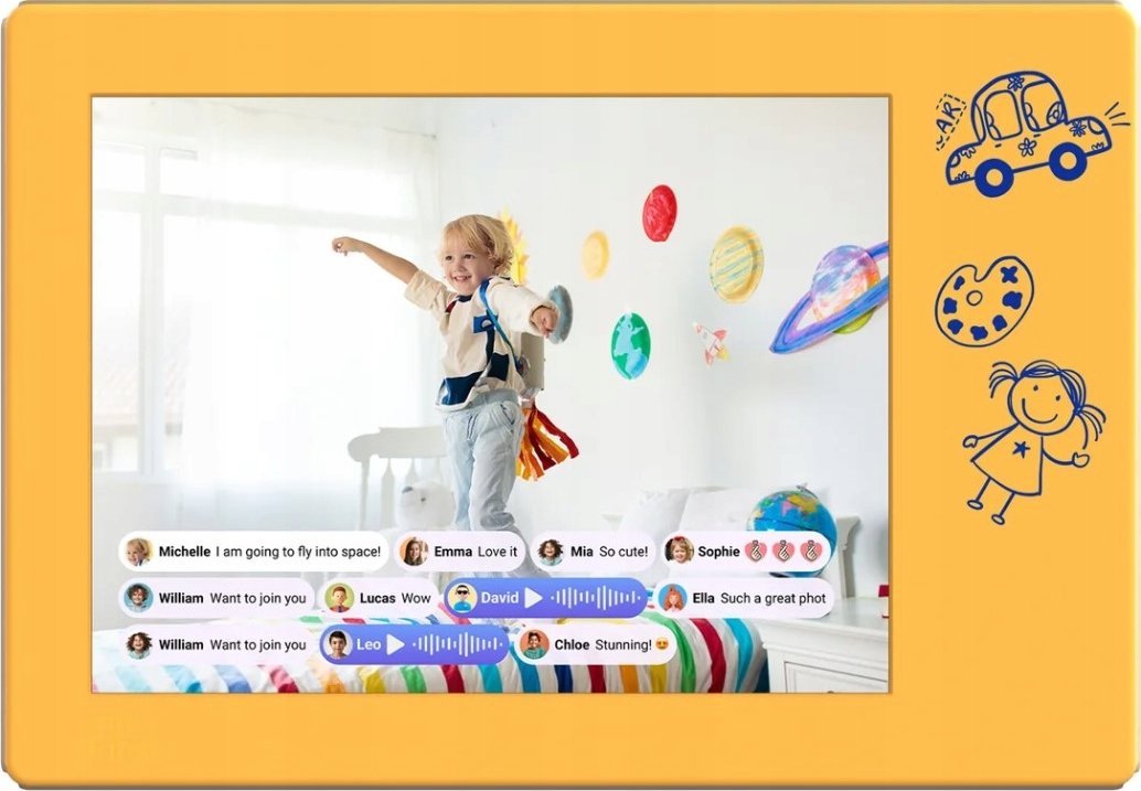 Kornizë digjitale MyFirst Frame Doodle, 9", 32GB, lidhje me aplikacion