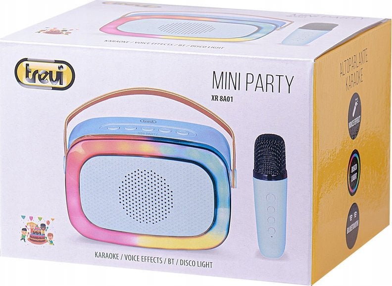 Kuti zanore Trevi XR 8A01 Miniparty, karaoke, Bluetooth, rozë
