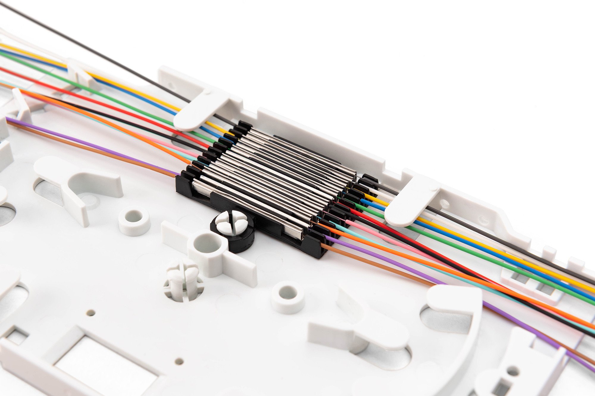 Mbrojtës splice fibrash optike DIGITUS, krimp, paketim 15 copë, metalik