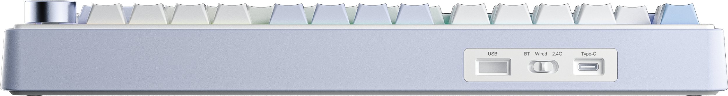 Tastierë gaming AULA F75, mekanike wireless, V3 Blue, gri me të bardhë