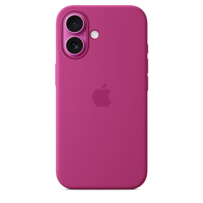 Apple iPhone 16 Silicone Case with MagSafe, Fuchsia (Seasonal)