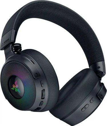 Kufje gaming Razer Kraken V4 Pro, me kabllo dhe pa kabllo, USB dhe Bluetooth, të zeza