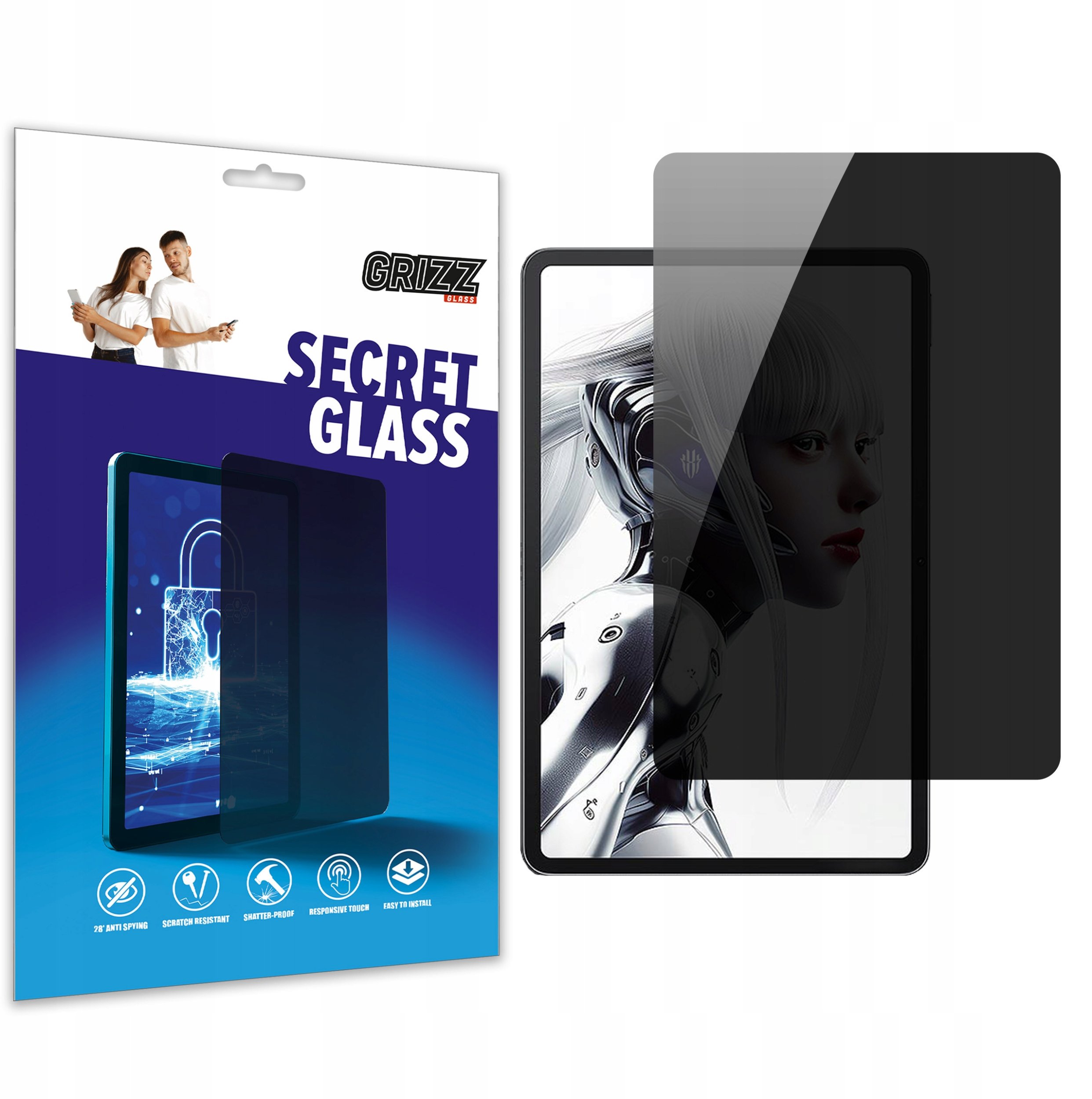 Xham mbrojtës privatësie Grizz SecretGlass për Nubia Red Magic Nova, qeramik, transparencë e lartë