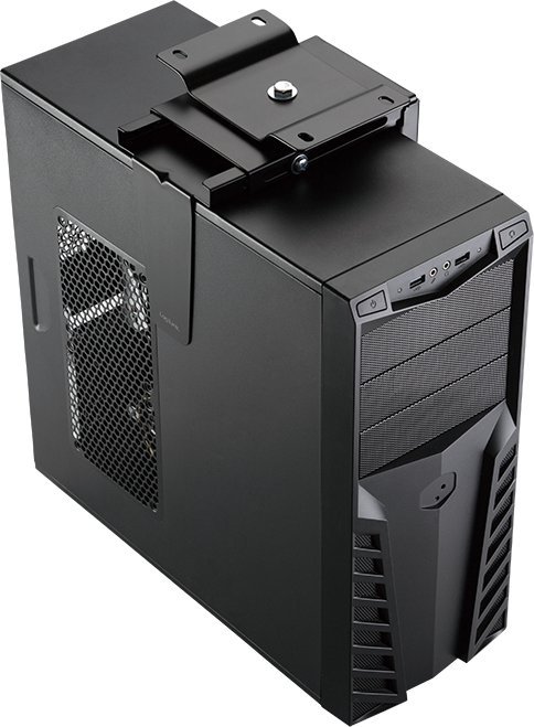 Mbajtëse CPU LogiLink EO0030, montim nën tavolinë, rrotullim 360°, e zezë