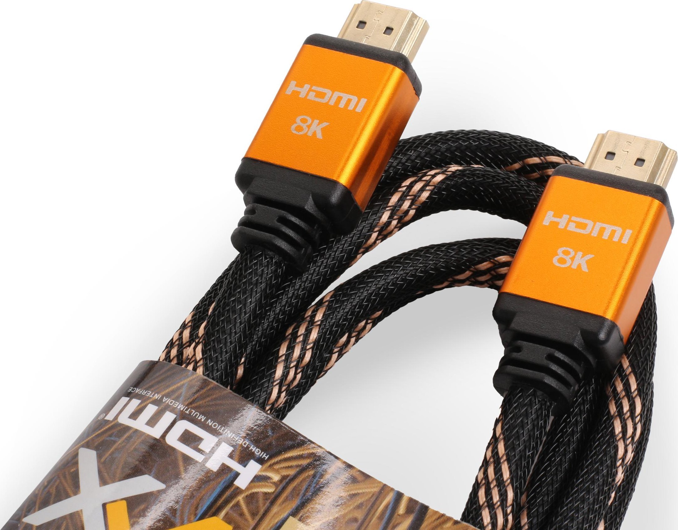 HDMI кабел 2.1, 1.8m, 8K 60Hz 4K UHD, со обвивка од конец