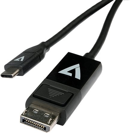 Kabllo audio video V7 USB C në DisplayPort V7UCDP2M, 2m, e zezë