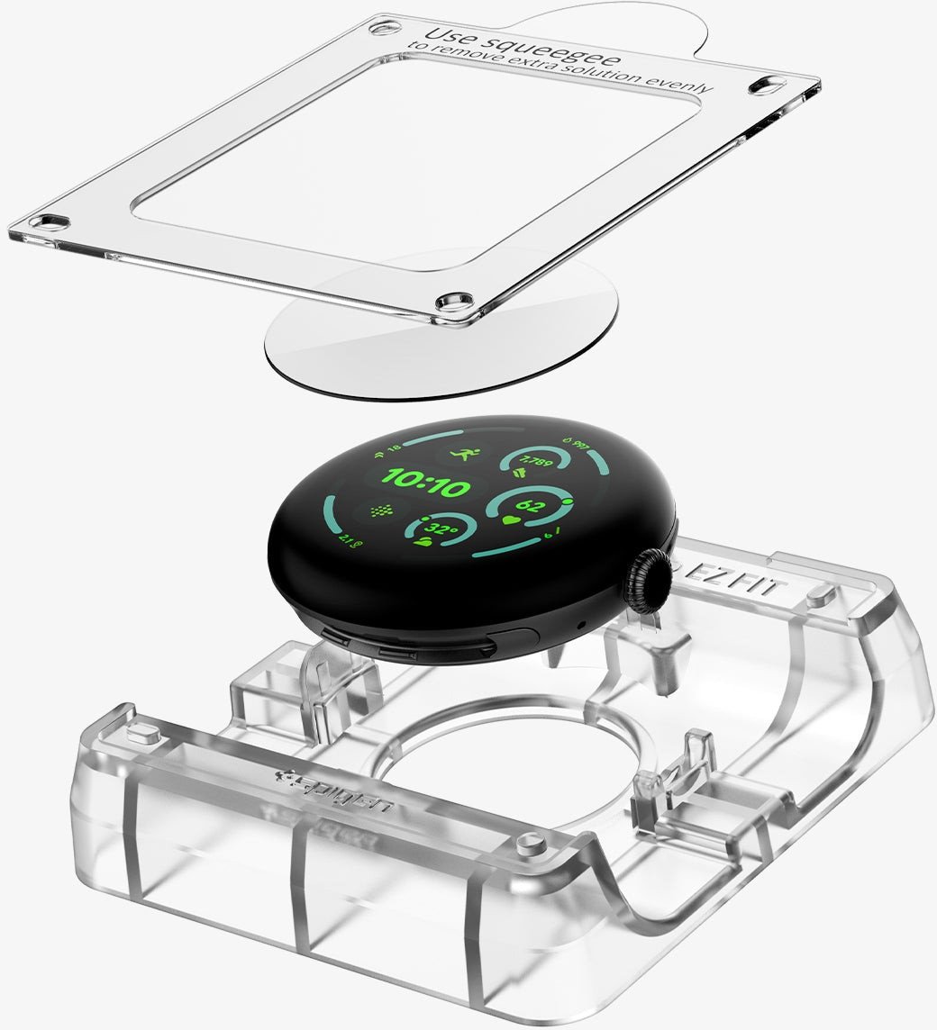 Mbrojtës ekrani Spigen Pixel Watch 3, xham mbrojtës, transparent