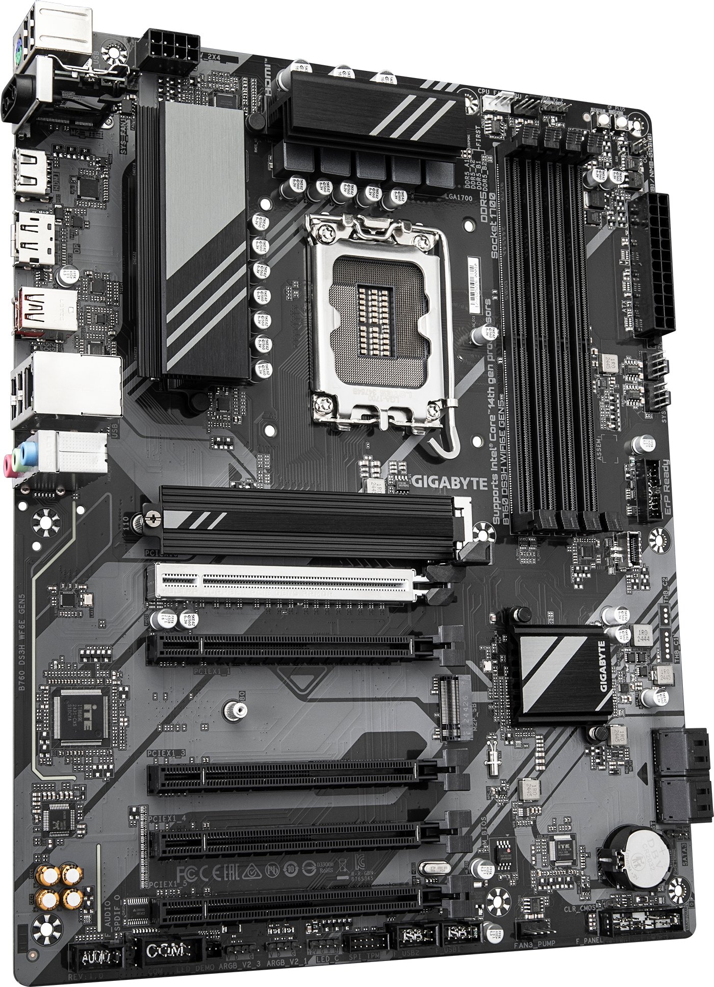 Pllakë amë GIGABYTE B760 DS3H WIFI6E GEN5, DDR5, Wi-Fi 6E, e zezë