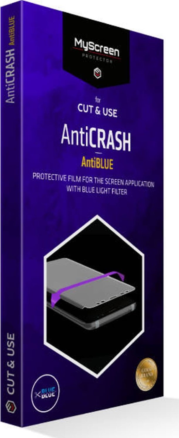 Folie mbrojtëse ekrani MyScreen Protector CUT&amp;USE antiCRASH antiBLUE, 4.0" deri 6.5", transparente