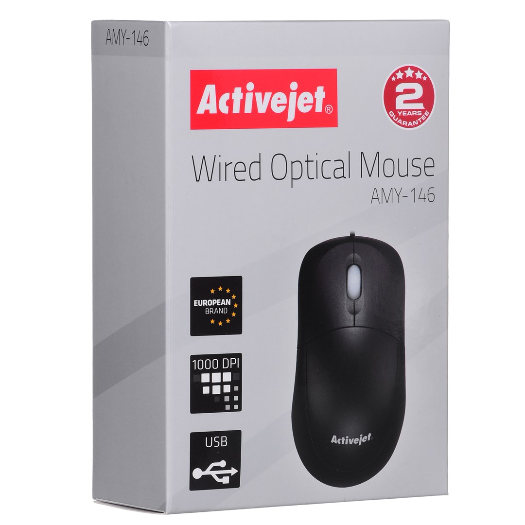 Maus Activejet AMY-304W, USB, 1600 DPI, i zi