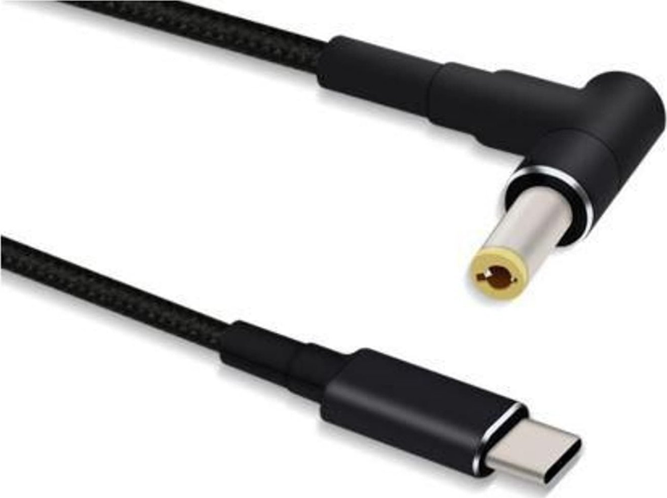 Kabllo konvertuese Microconnect USB C në DC 5.5×2.5mm, 9V 5A, 1.2m, e zezë
