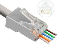 Prizë rrjeti Lanview RJ45 STP, Cat6A Cat7, 22–24 AWG, e argjendtë