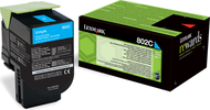 Toner Lexmark 80C20C0, origjinal, i kaltër