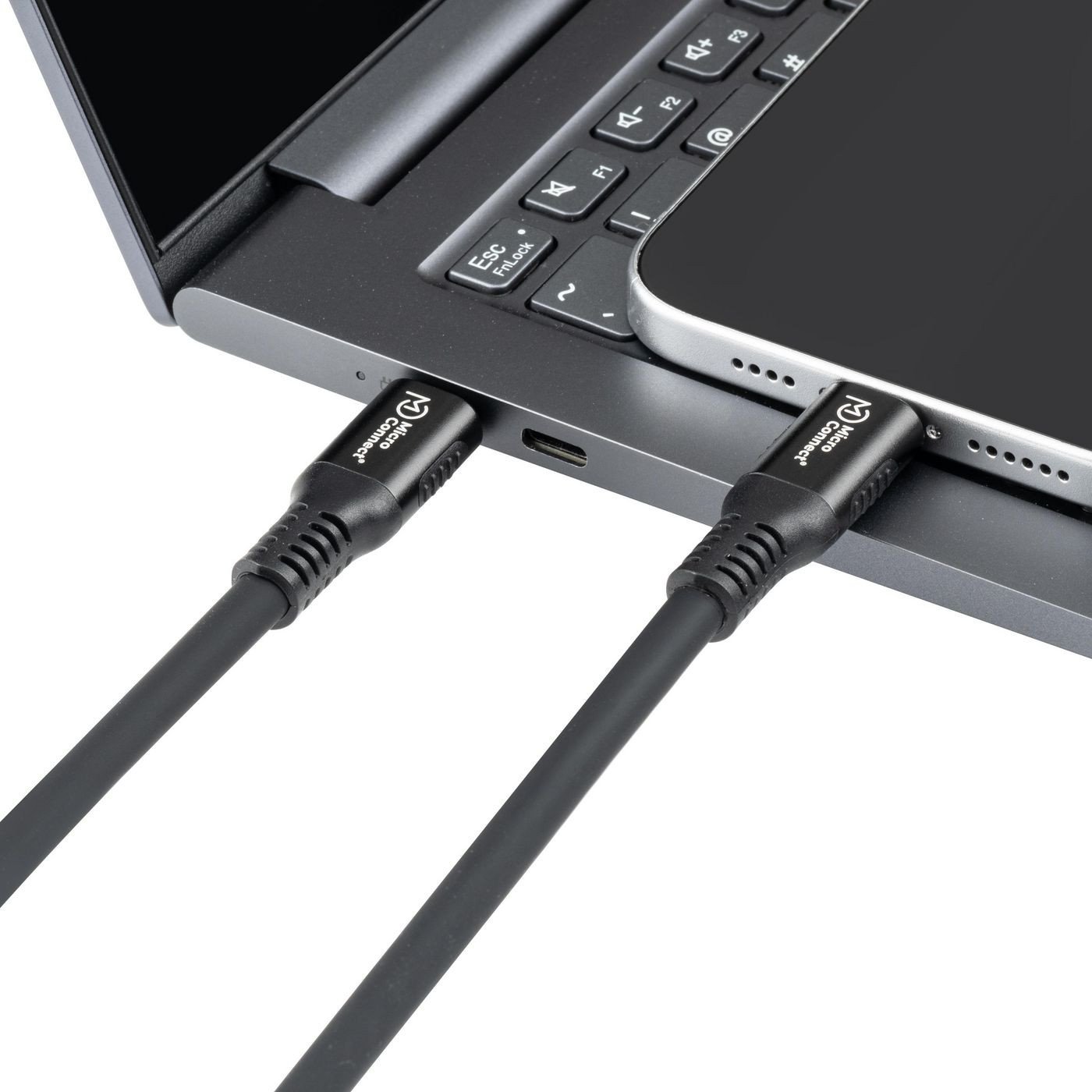 Kabllo USB C Microconnect MC LS USB4CC2.0, USB4, Power Delivery, e zezë