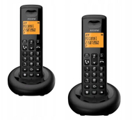 Telefoni fiks pa kabllo Alcatel E260 S Voice Duo, sekretari telefonike, bllokim thirrjesh reklamuese, i zi