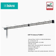 Antena TV ISKRA P-2845-7 Basic, marrje sinjali tokësor, metalike, argjendi