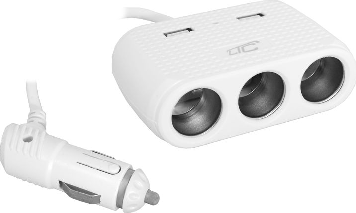 Karikues për makinë LTC CAR FIRE 3x fole + 2xUSB 1A
