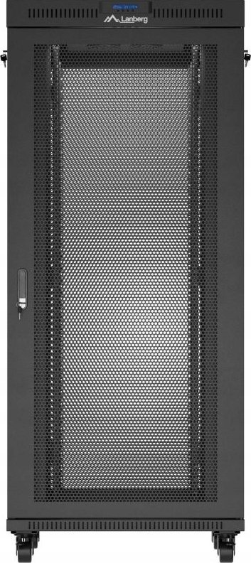 Kabinet rack 19" Lanberg FF01, 37U, 800x800 mm, me derë rrjete, i zi