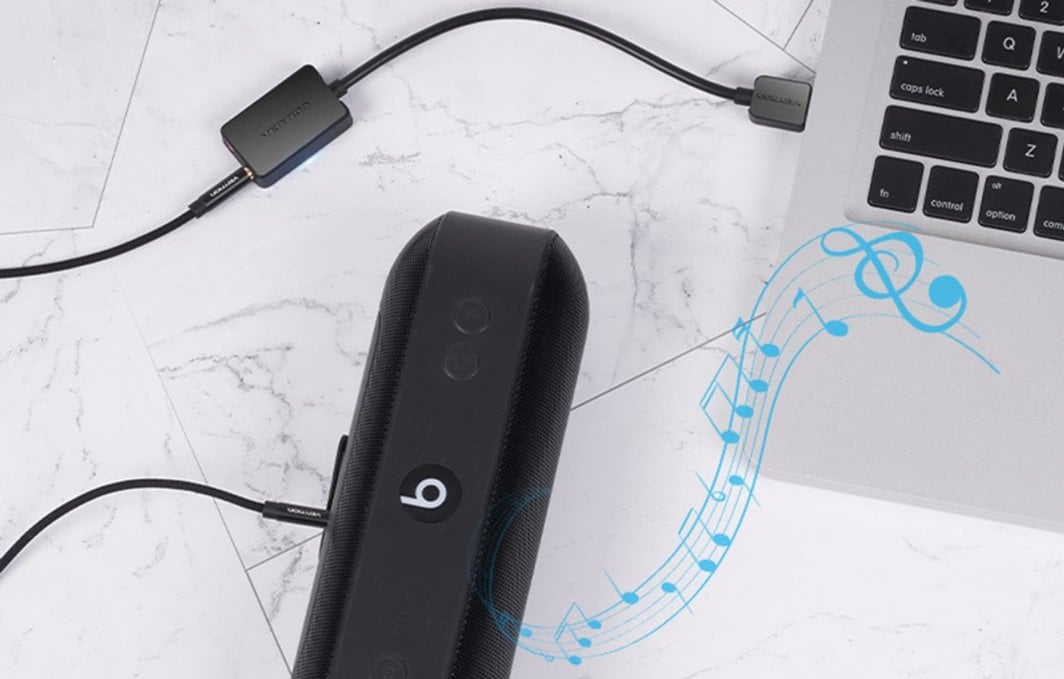 Kartë zëri Vention CDYB0, USB 2.0, hyrje mikrofon dhe dalje audio, e zezë