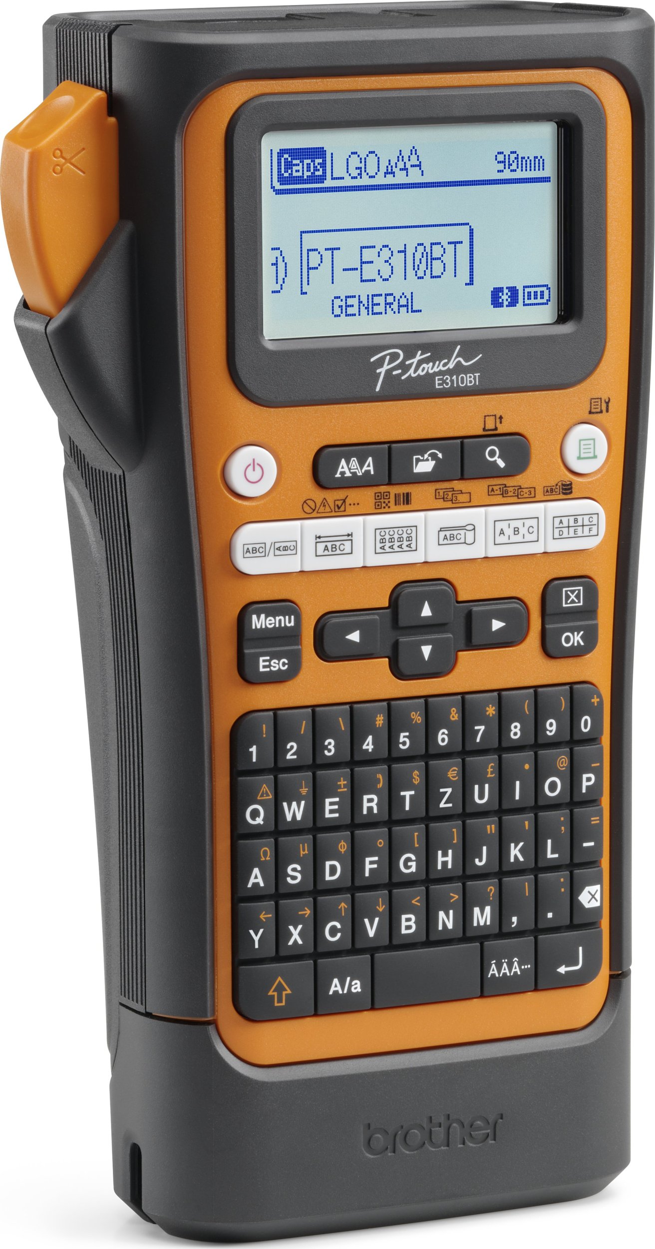 Makinë etiketimi Brother Pro PTE310BTVPQL1, Bluetooth, USB, portokalli