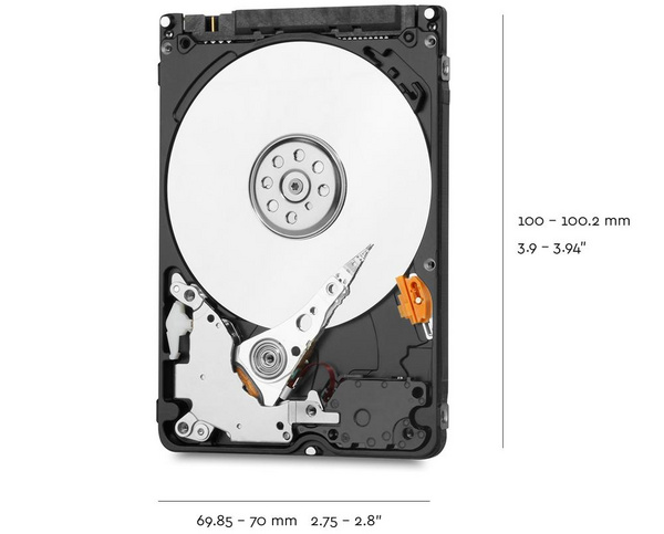 Тврд диск Western Digital Blue, 2TB, 2.5\", 5400rpm, 128MB кеш