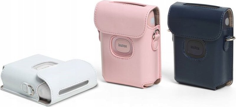 Këllëf LoveInstant për Fujifilm Instax Mini Link 2, lëkurë eko, me rrip, blu navy