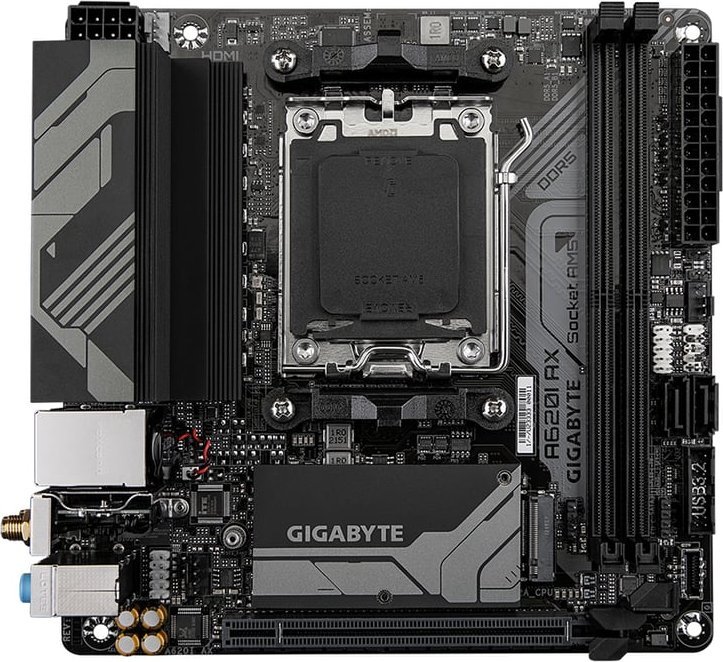 Pllakë amë Gigabyte A620I AX, DDR5, Wi Fi 6E, e zezë