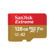 Kartë e memories SanDisk Extreme, MicroSDXC, 128 GB, Class 10 + përshtatës SD