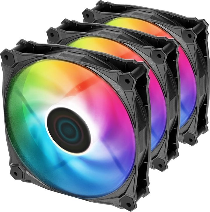 Ventilator kase Iceberg Thermal IceGALE Lightning ARGB, 120mm, set 3 copë, i zi