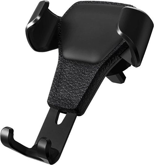 Држач за телефон за автомобил Vega Gravity 025314, за решетка за воздух, ротација 360°, црн алуминиум