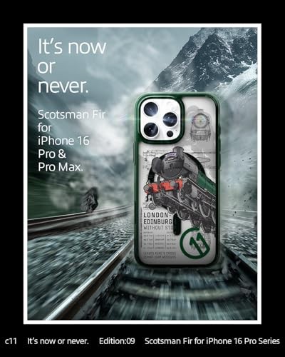 Mbrojtëse telefoni Spigen Ultra Hybrid C11 për iPhone 16 Pro Max, dizajn C11 Scotsman Fir, transparente