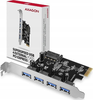 Kartë zgjeruese AXAGON PCEU-430RS, PCIe 4.0 x1, 4x USB 3.0, e zezë