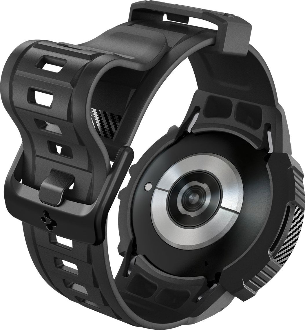 Rrip ore Spigen Rugged Armor Pro për Samsung Galaxy Watch 6 44mm, me kasë mbrojtëse, i zi
