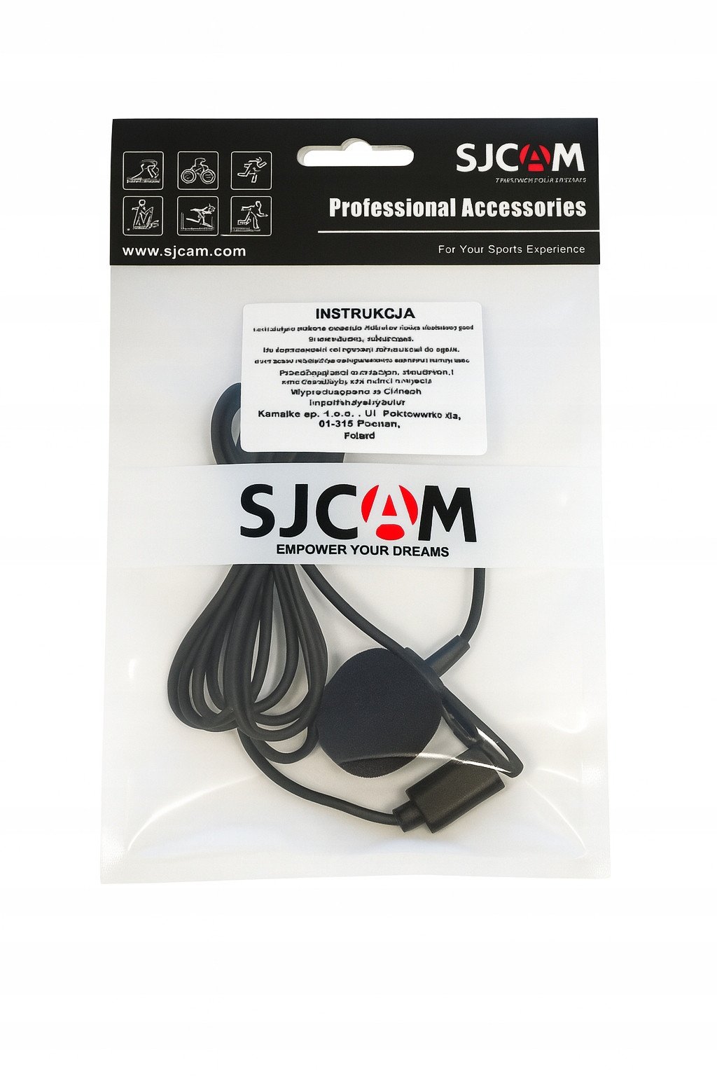 Mikrofon lavalier SJCAM USB Type C, për SJ8 SJ9 SJ10 C200, i zi