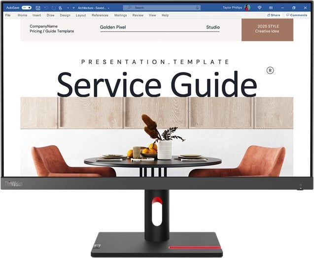 Монитор Lenovo S24i-30, 23.8", Full HD, црн