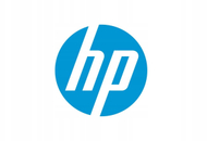 Logo HP, figurë zyrtare, blu e bardhë
