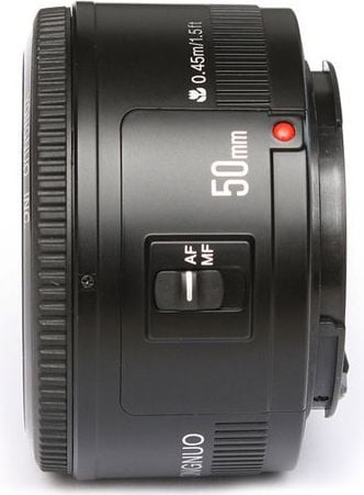 Objektiv fotografik Yongnuo 50mm F1.8 MC, për Canon EF, i zi