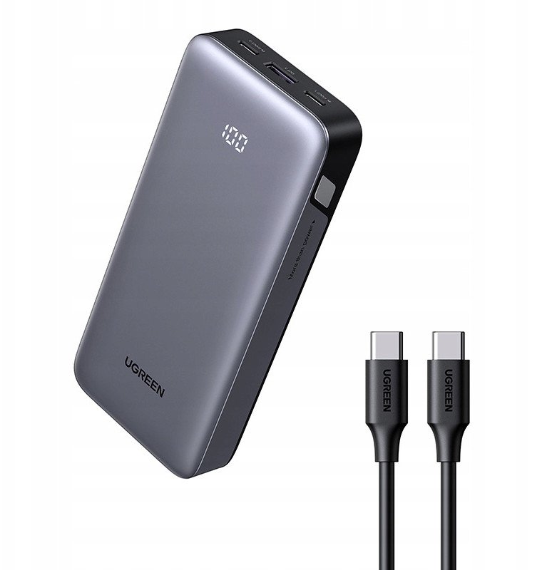 Karikues portativ Ugreen TWO-WAY FAST CHARGING, 20000mAh, 30W, gri