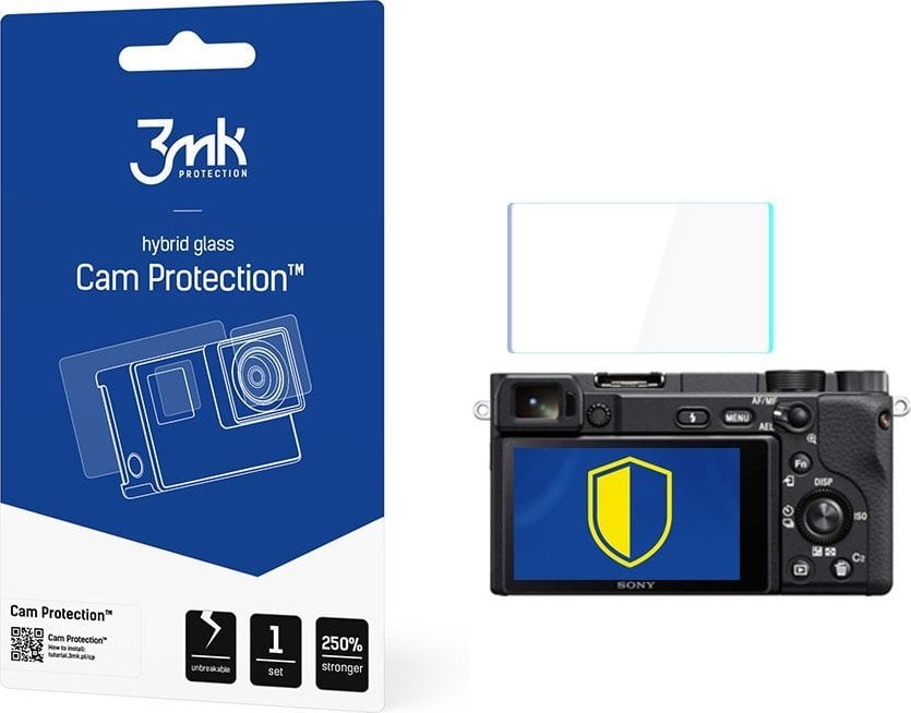 Mbulesë mbrojtëse lente 3MK Cam Protection Sony A6400, xham hibrid 0.2mm, transparente