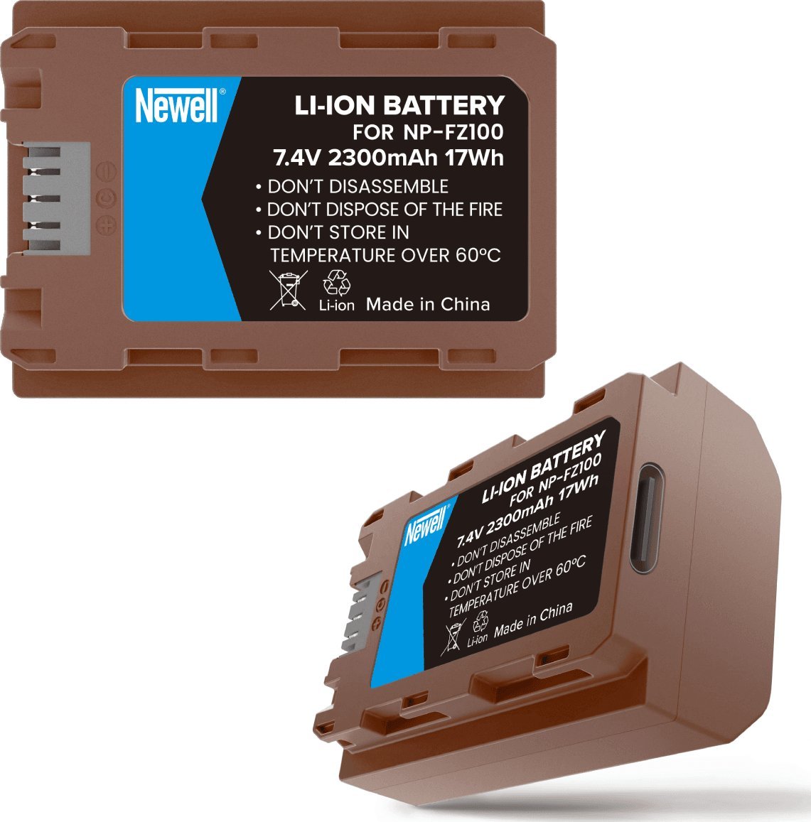 Bateri për kamera Newell NP-FZ100, 2300mAh, USB C, e zezë